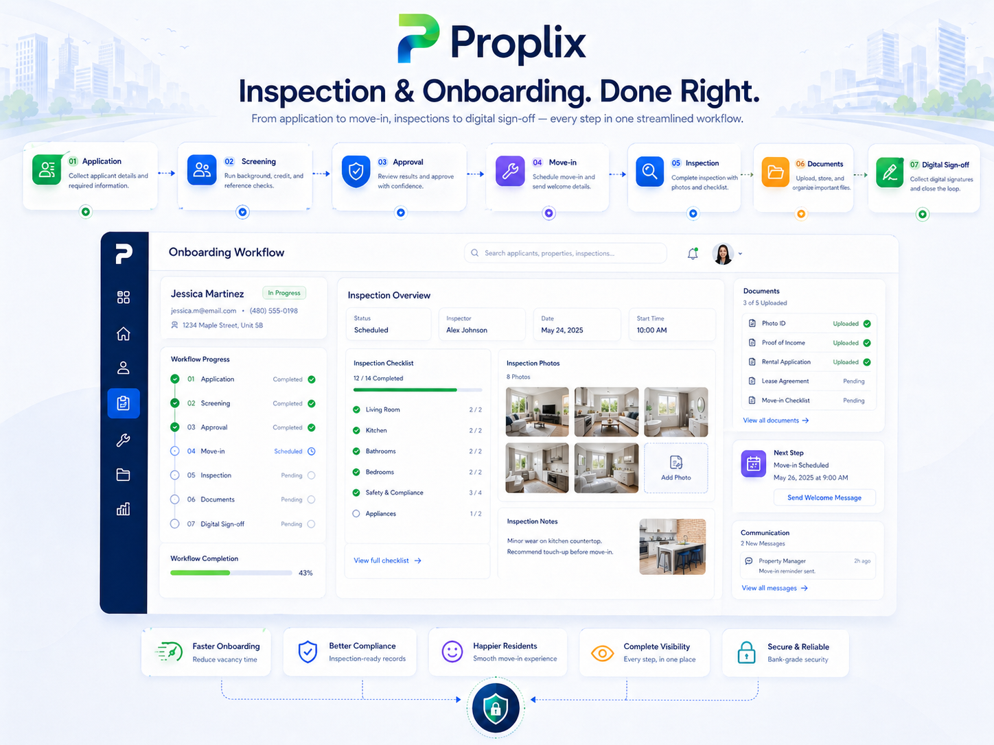 Data import export and onboarding workflow in Proplix